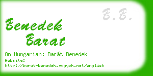 benedek barat business card