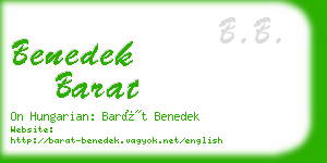 benedek barat business card